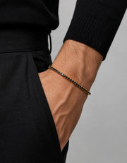 Black Gold Plated Tennis Bracelet ZJ jewellery Black Gold Plated Tennis Bracelet